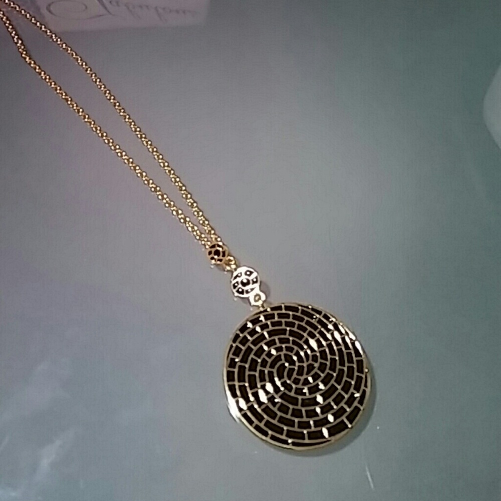 Charter Club Gold Spiral Colored Necklace